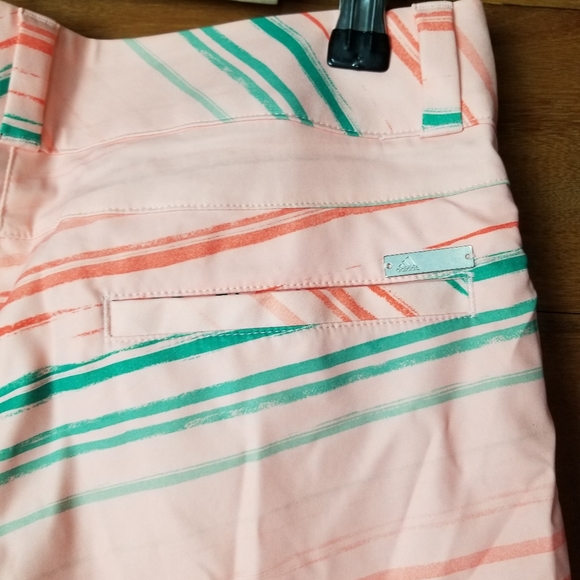 Adidas golf striped shorts size 2 - Picture 3 of 6